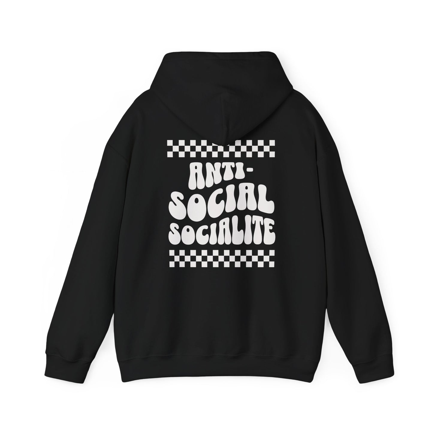 Anti-Social Checkered Heavy Blend™ Adult Hooded Sweatshirt