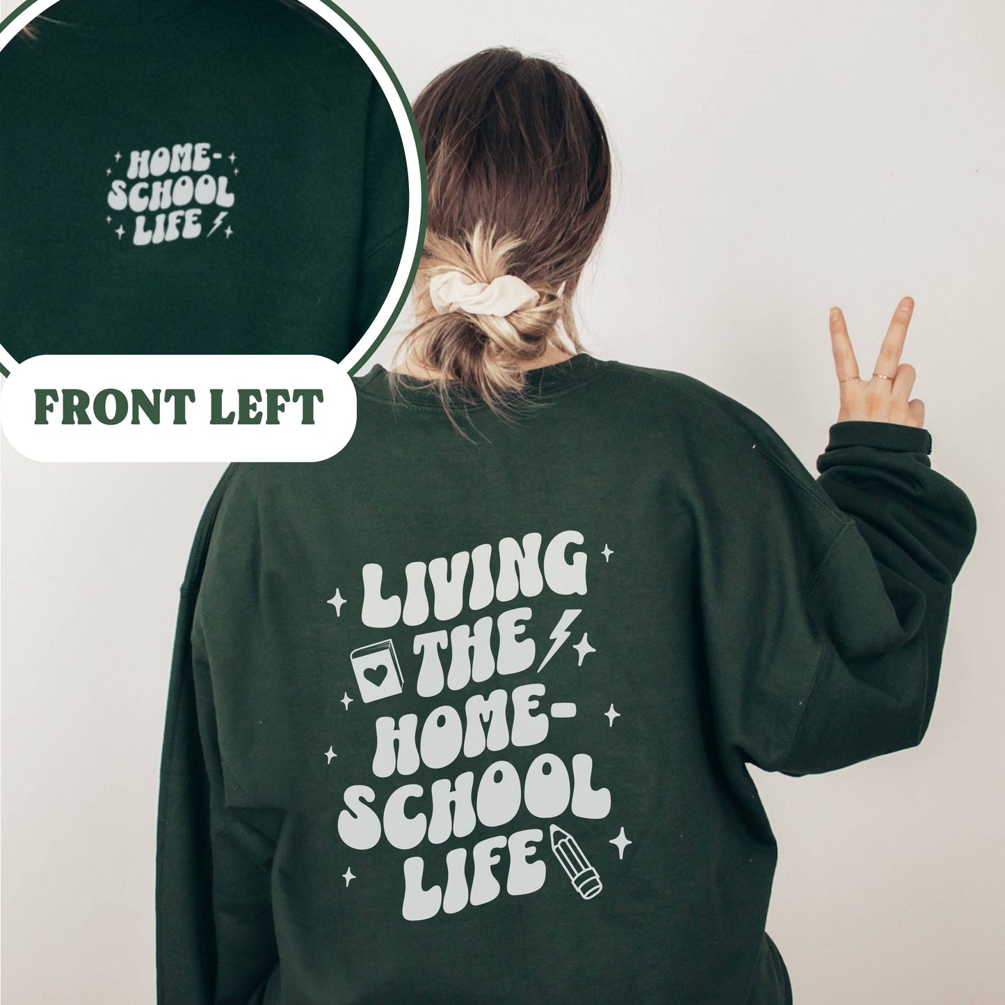 Living the Homeschool Life Womens Pullover Sweater for Mom