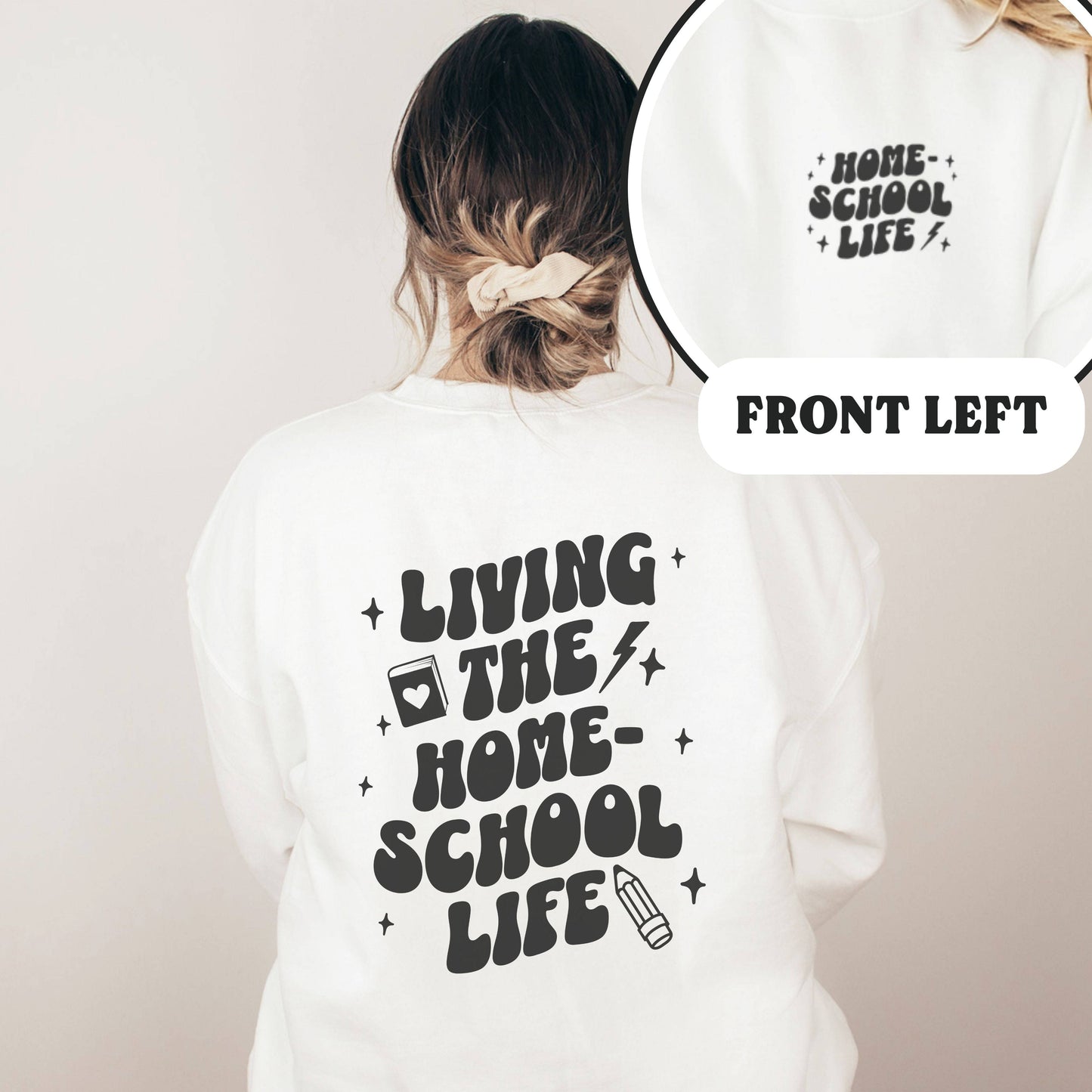 Living the Homeschool Life Womens Pullover Sweater for Mom