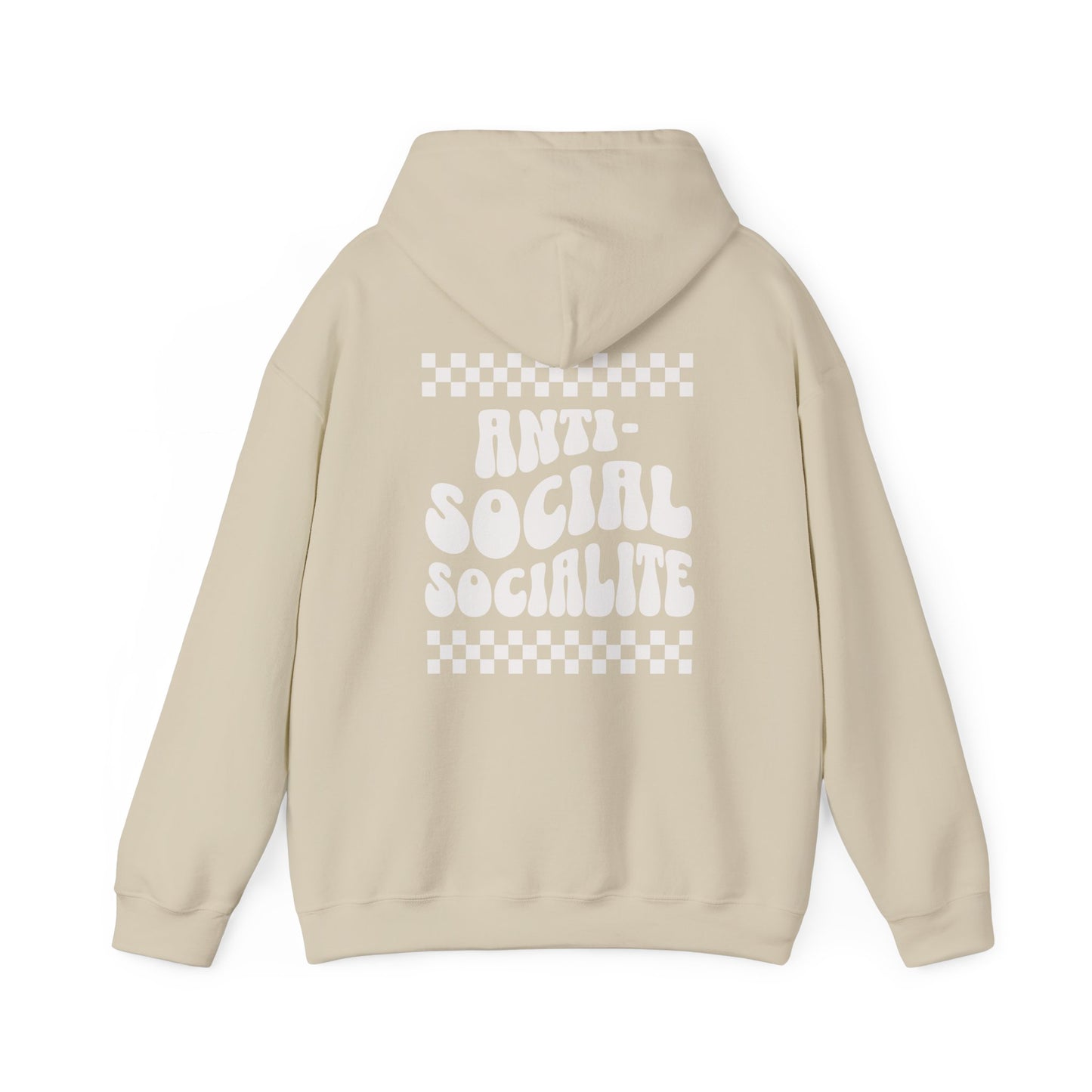 Anti-Social Checkered Heavy Blend™ Adult Hooded Sweatshirt