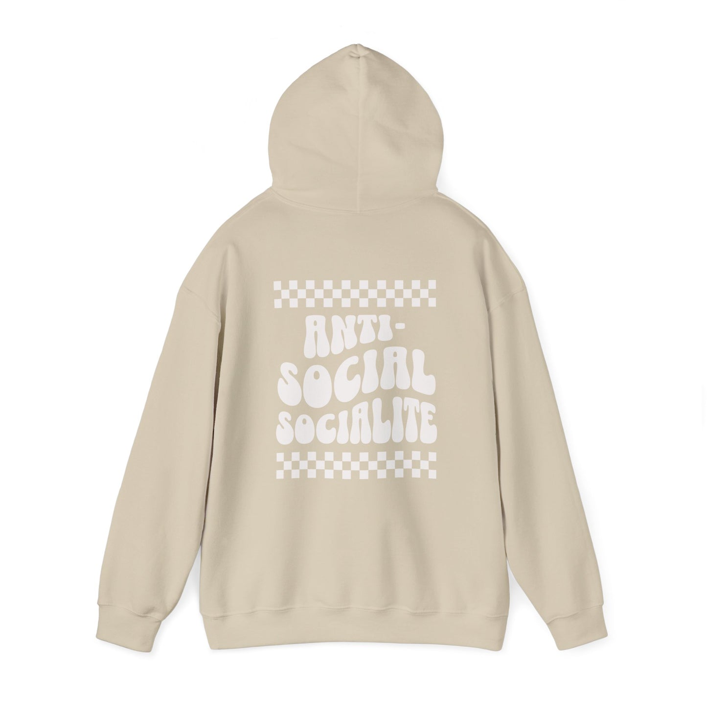 Anti-Social Checkered Heavy Blend™ Adult Hooded Sweatshirt