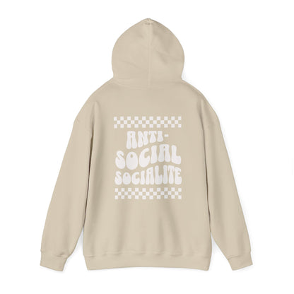 Anti-Social Checkered Heavy Blend™ Adult Hooded Sweatshirt