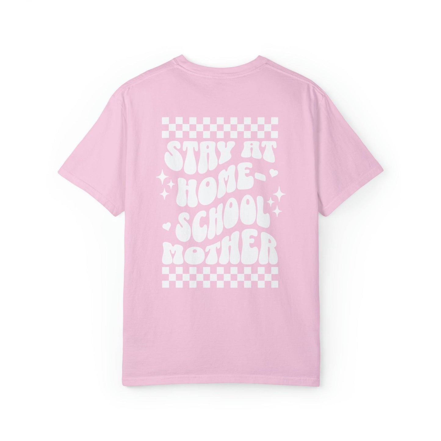 Stay At Home-School Mother T-shirt Checkered Retro Style