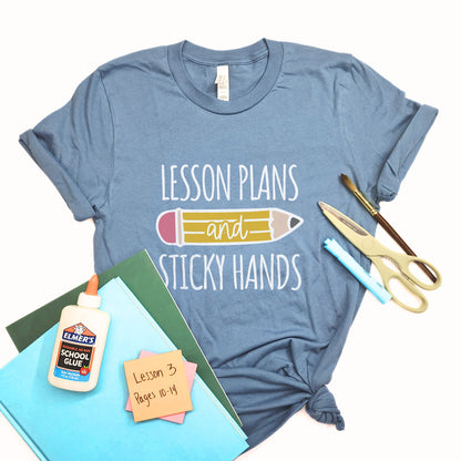 Lesson Plans and Sticky Hands Shirt