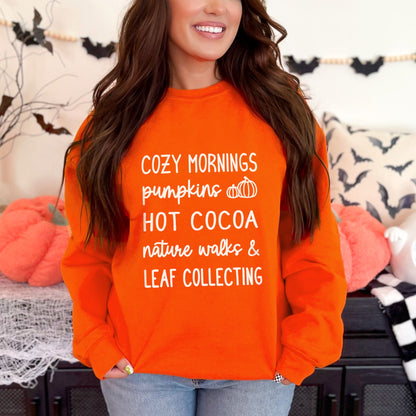 Cozy Mornings & Leaf Collecting Sweater for Mom