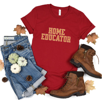 Home Educator Womens Short Sleeve Shirt for Homeschool Moms