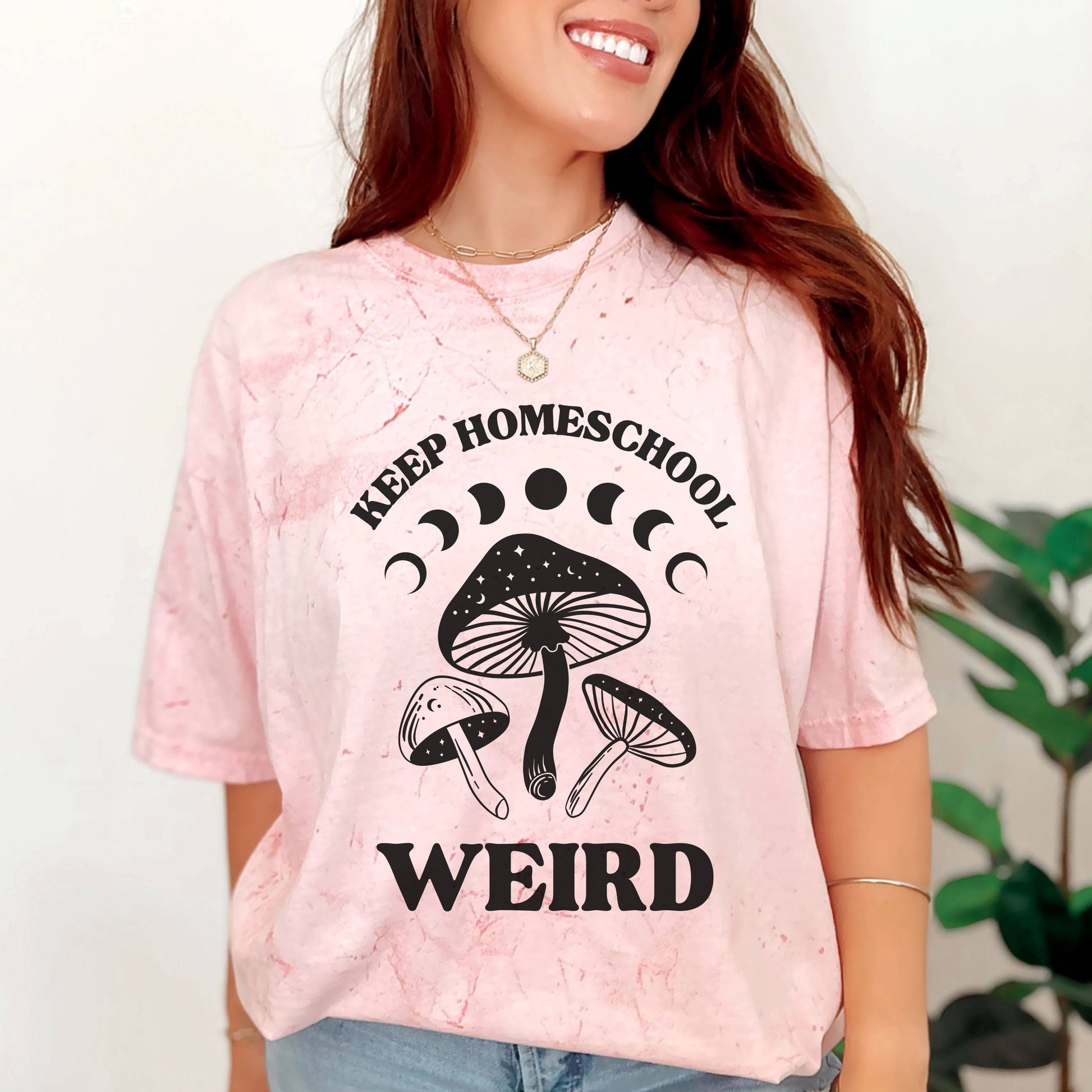 Keep Homeschool Weird Color Blast T-Shirt for Women & Adults