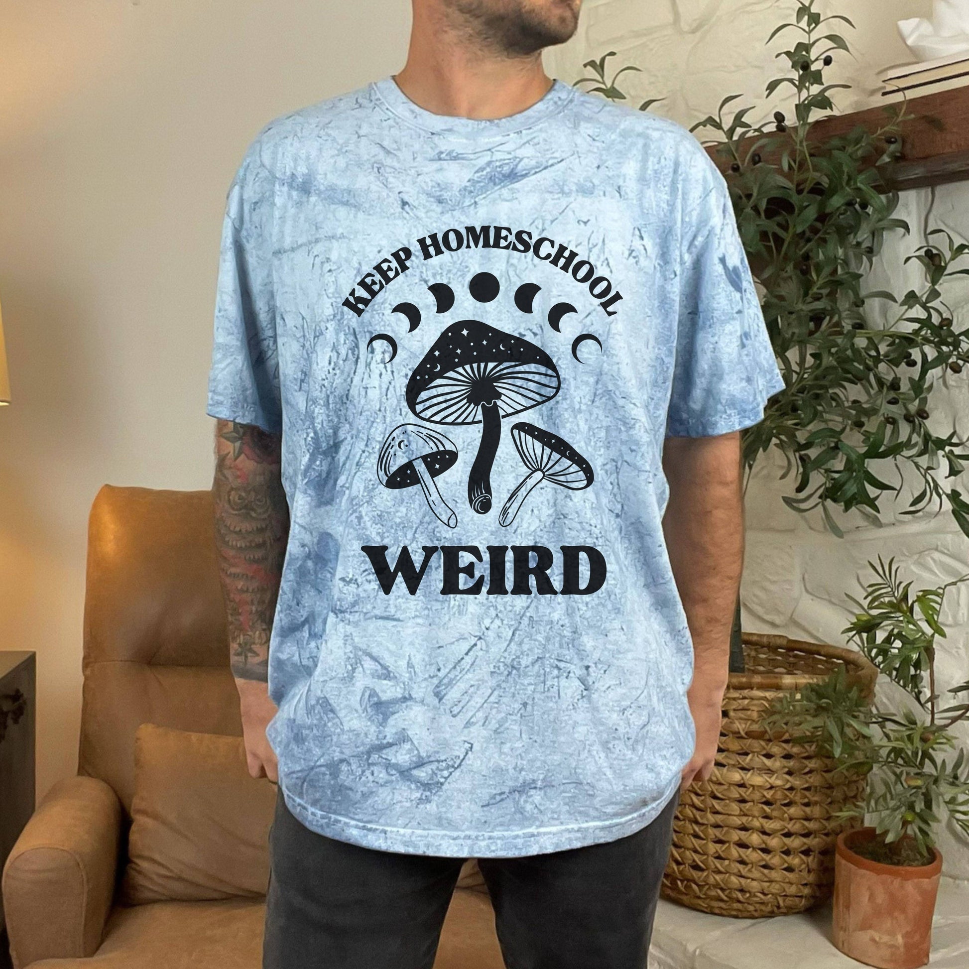 Keep Homeschool Weird Color Blast T-Shirt for Women & Adults
