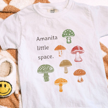 Amanita Little Space Mushroom Youth Kids Tee Shirt