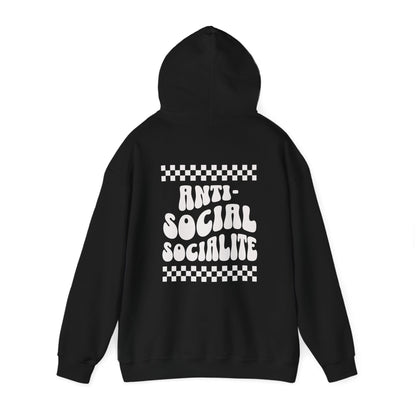 Anti-Social Checkered Heavy Blend™ Adult Hooded Sweatshirt