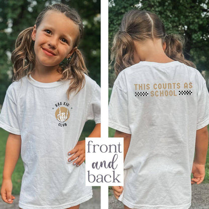 this counts as school homeschool shirt for kids boys and girls homeschooling trendy tshirt gift white