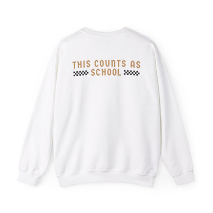 Copy of Homeschool Mom Club - This Counts as School Crewneck Sweatshirt