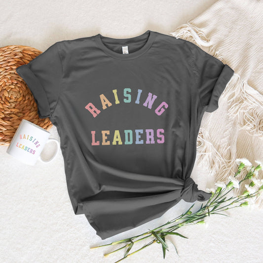 Raising Leaders in Pastel Rainbow Short Sleeve Tee Shirt 