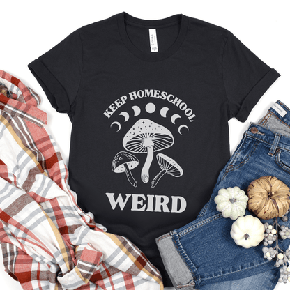 Keep Homeschool Weird Adults Short Sleeve Tee Shirt