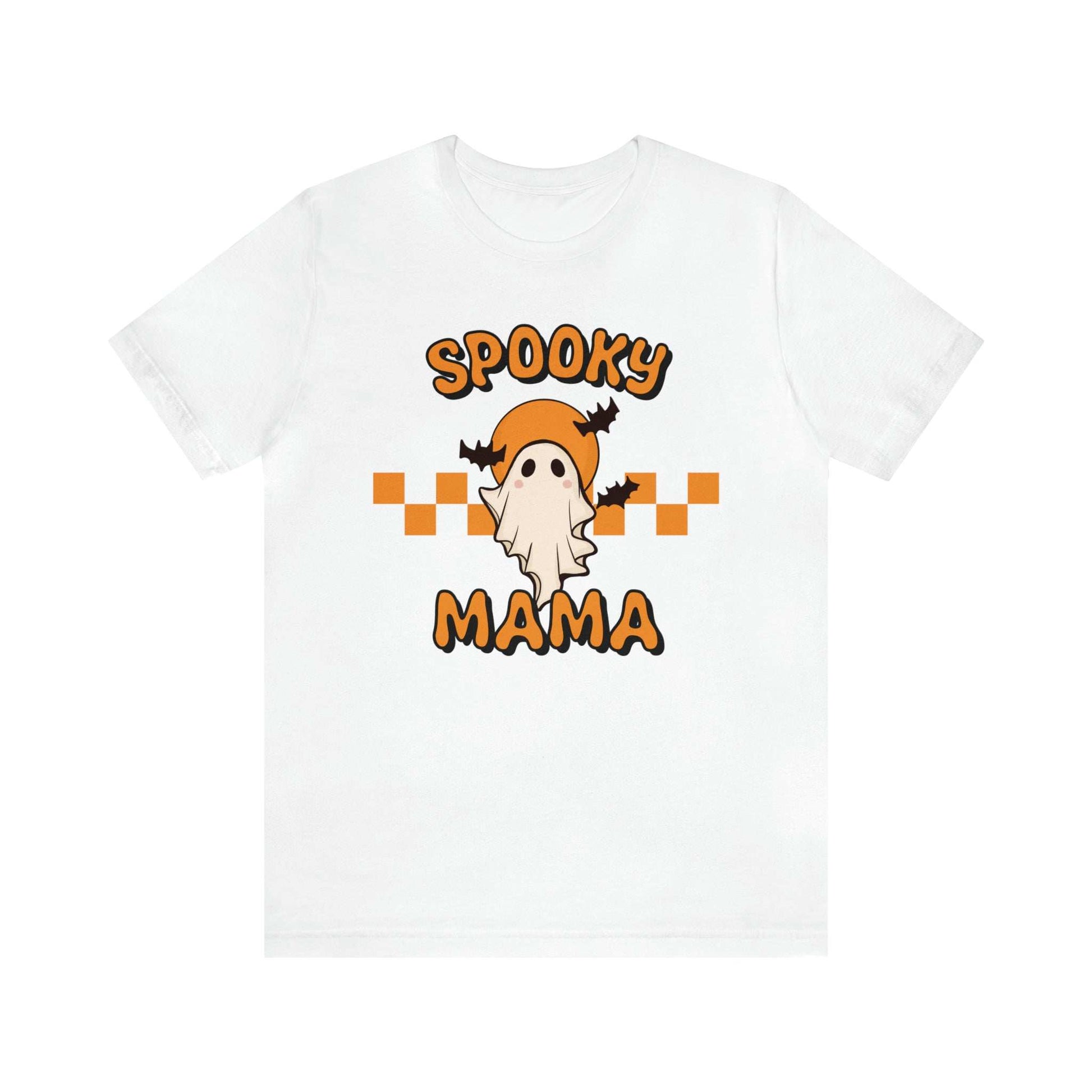 Spooky Mama Short Sleeve TeeWolfe Paw DesignsSpooky Mama Short Sleeve TeeHalloween vibes👻
Check out our Spooky Mama sweater!
Order a size larger for oversized look.
 
Light fabric (4.2 oz/yd² (142 g/m²))Runs true to size
Bella Canvas UniSpooky Mama Short Sleeve Tee
