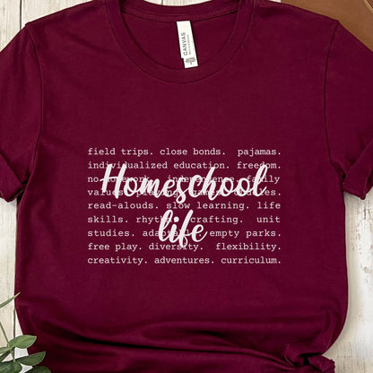 homeschool life shirt tshirt for homeschooling moms