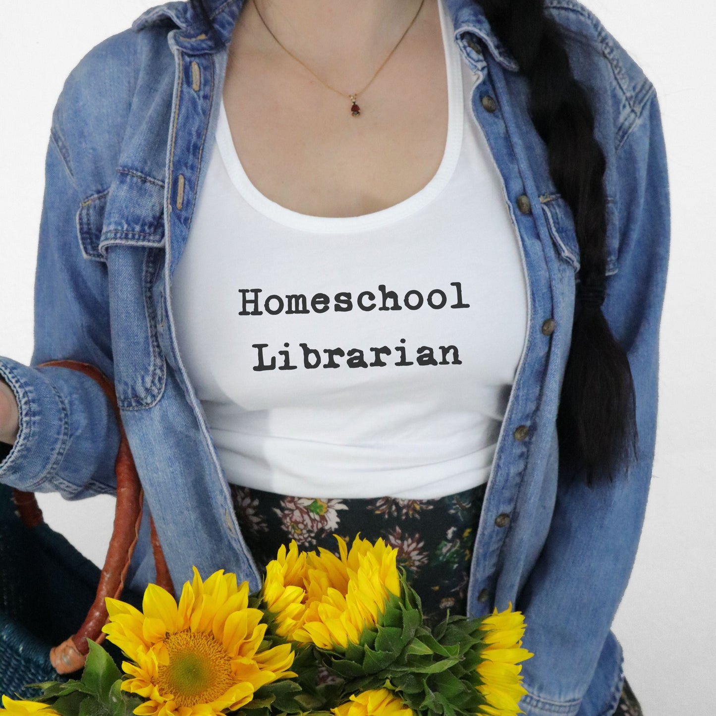 Homeschool Librarian Women's Racerback Tank