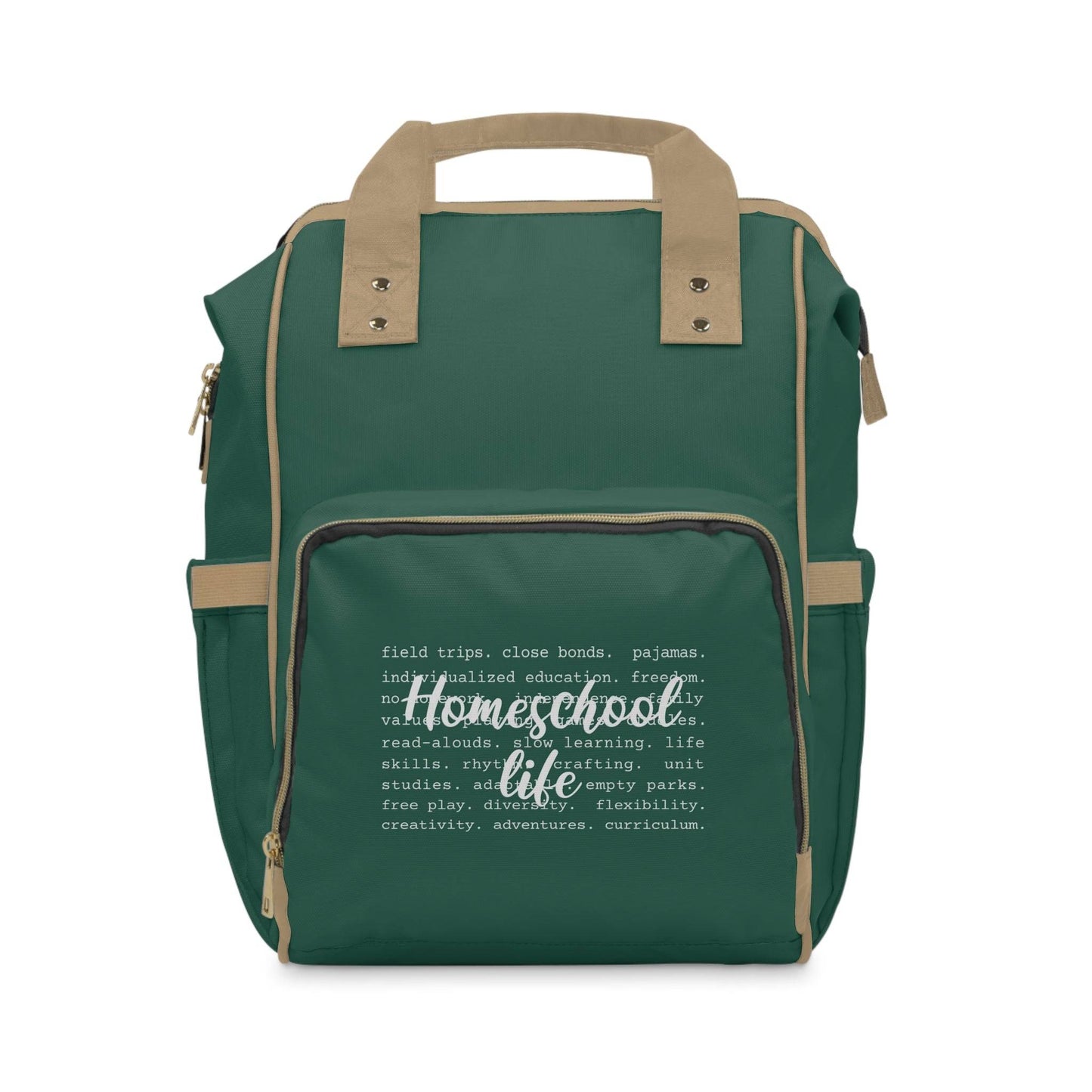 green homeschool bag insulated field trips travel bag