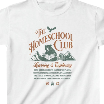 The Homeschool Club Kids Short Sleeve White Tee Shirt