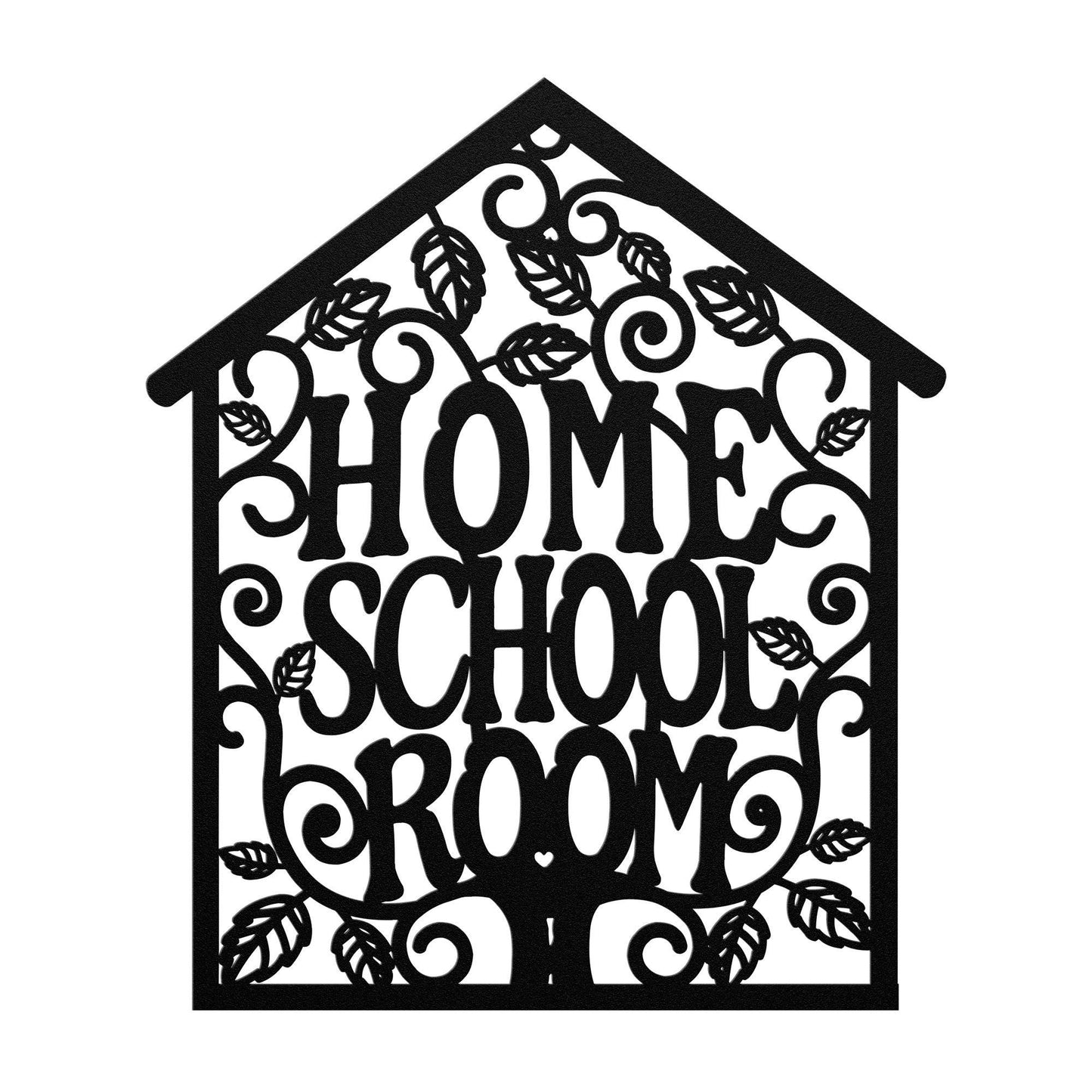 homeschool room sign for home school families nature leaves tree house wall decor