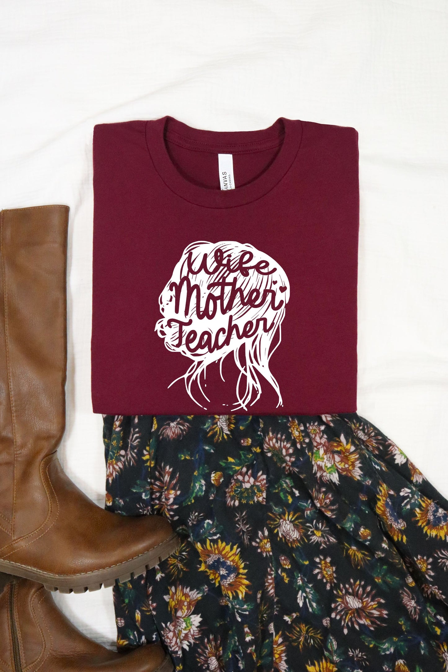 Wife Mother Teacher Short Sleeve Shirt