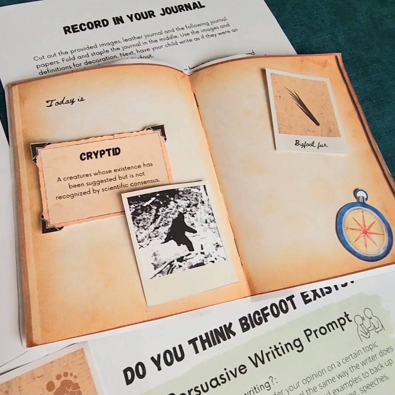 Bigfoot Unit Study Cryptids Write Create Play Research