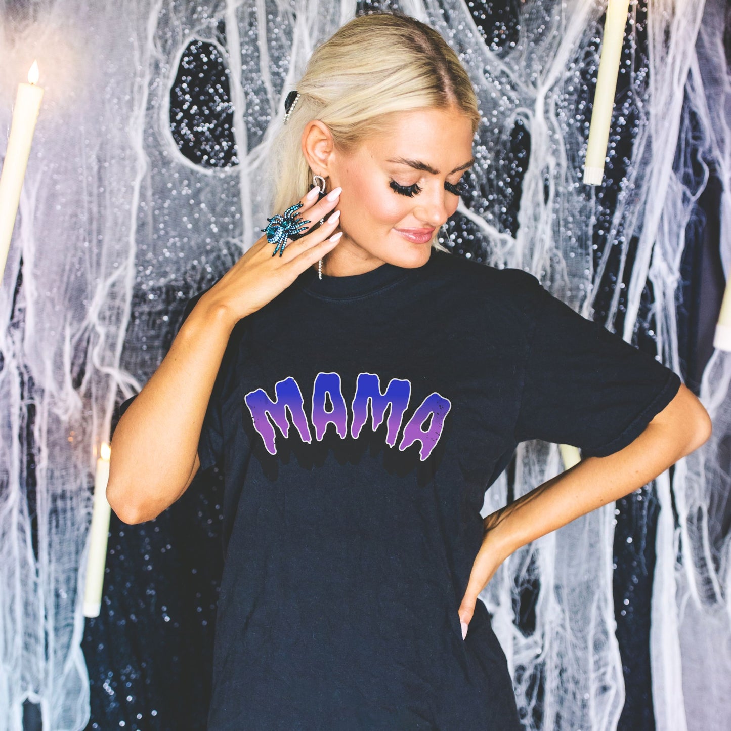 Mama Spooky Vibes Short Sleeve Shirt for Women