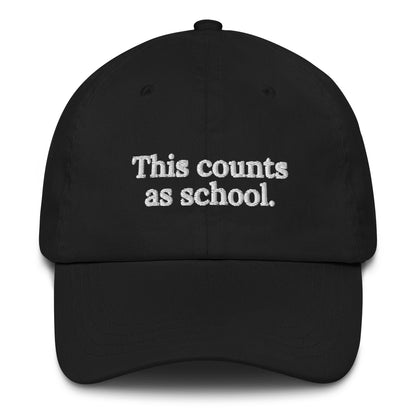 This Counts As School Adult hat