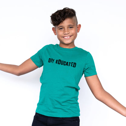 green kelly diy educated funny boys homeschool shirt for kids