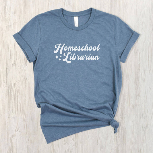 homeschool librarian  shirt for women moms