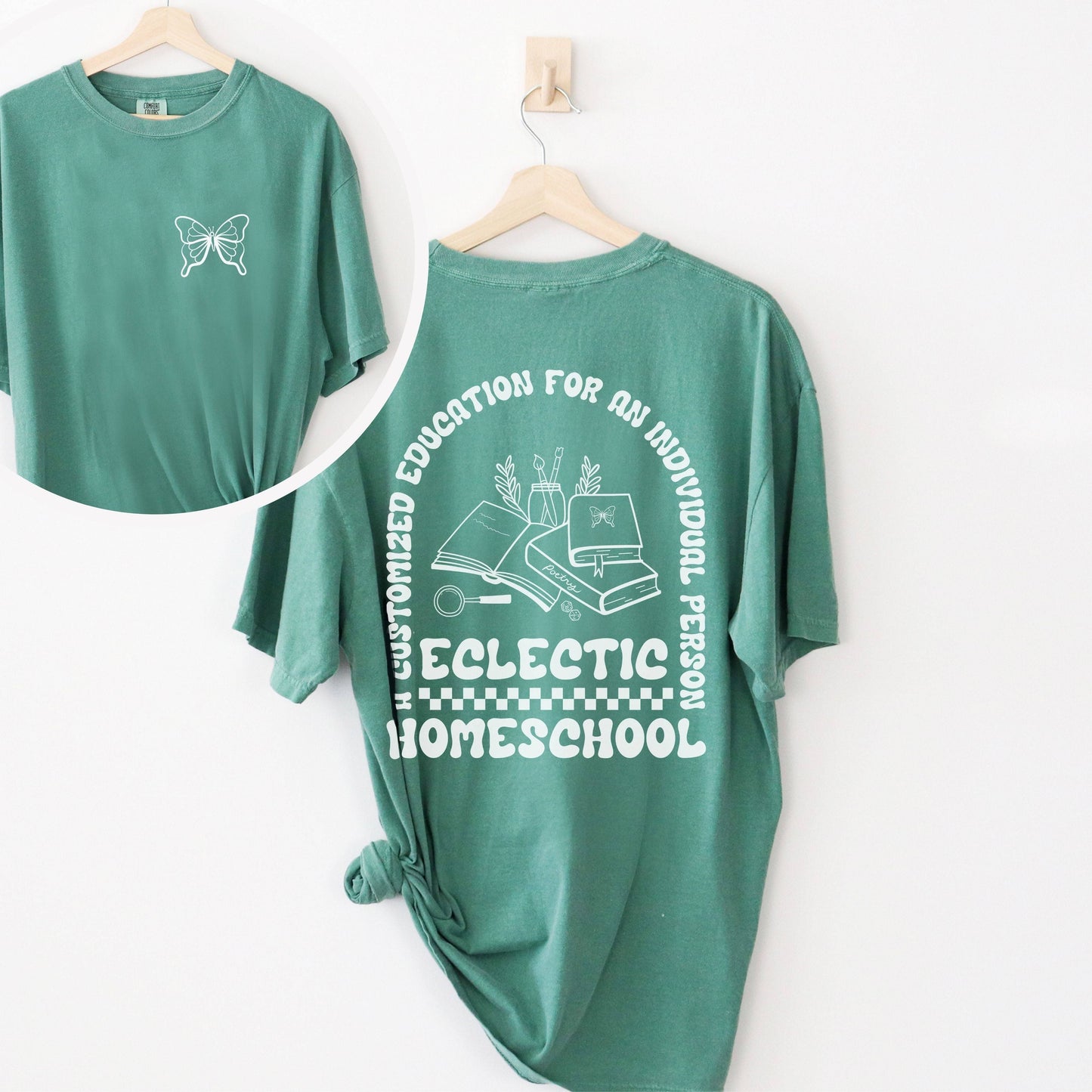 eclectic homeschool shirt tshirt for homeschool mom light green