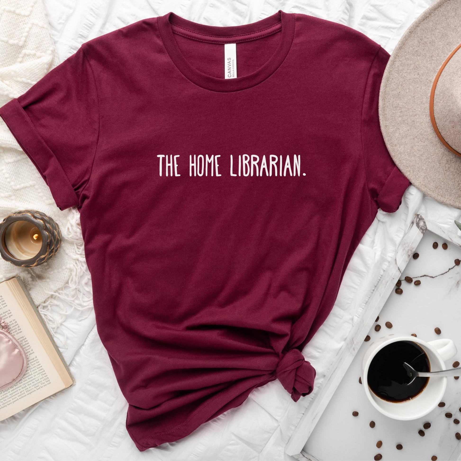 The home librarian shirt bookworm cozy nook for reading bibliophile