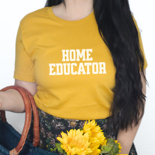 Home Educator Womens Short Sleeve Shirt for Homeschool Moms