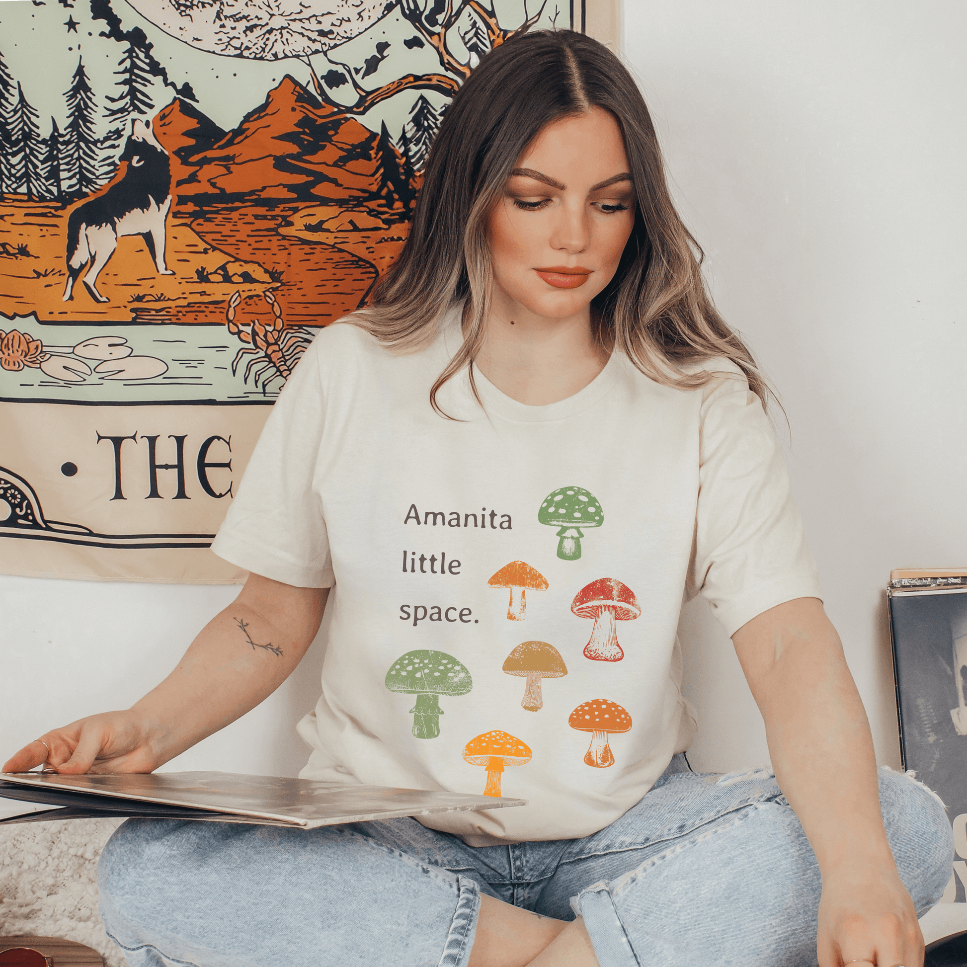 Amanita Little Space Mushroom Shirt for Men and Women