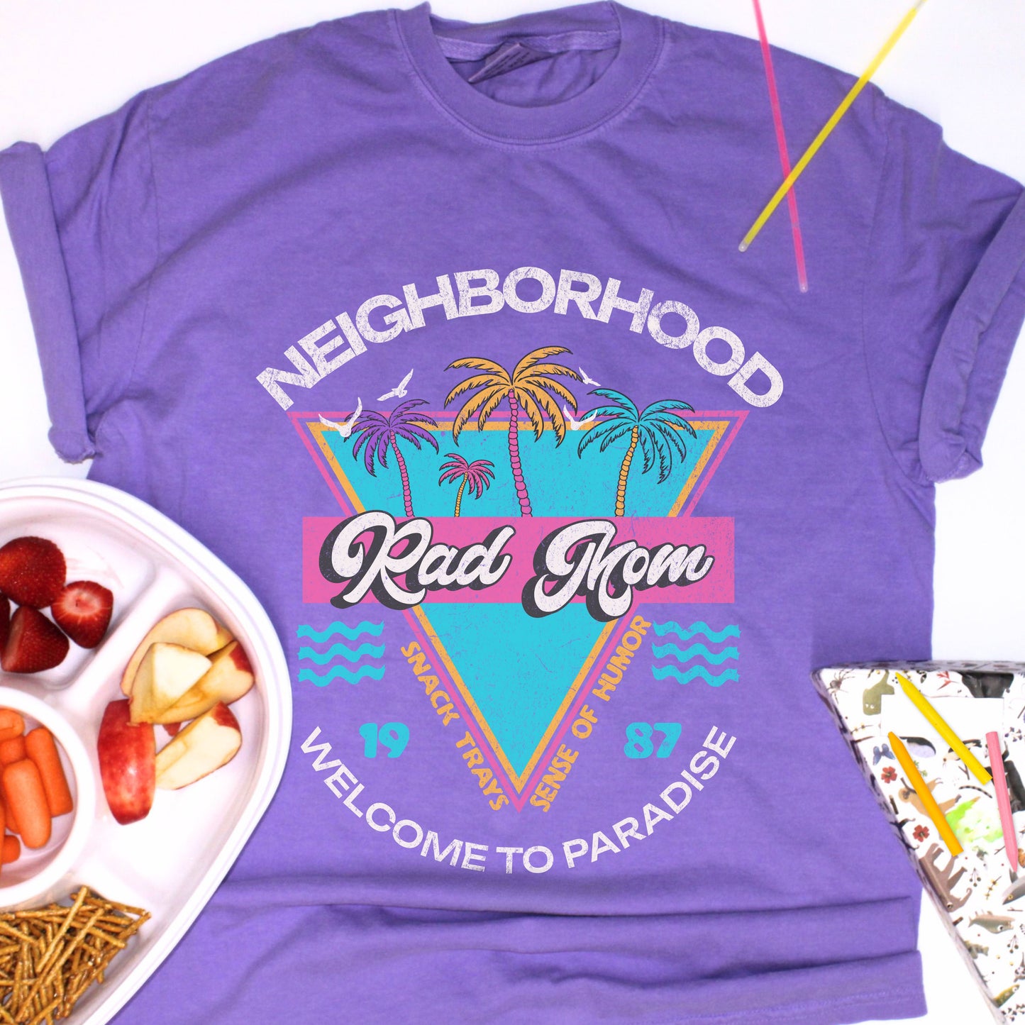 Neighborhood Rad Mom Womens T-shirt