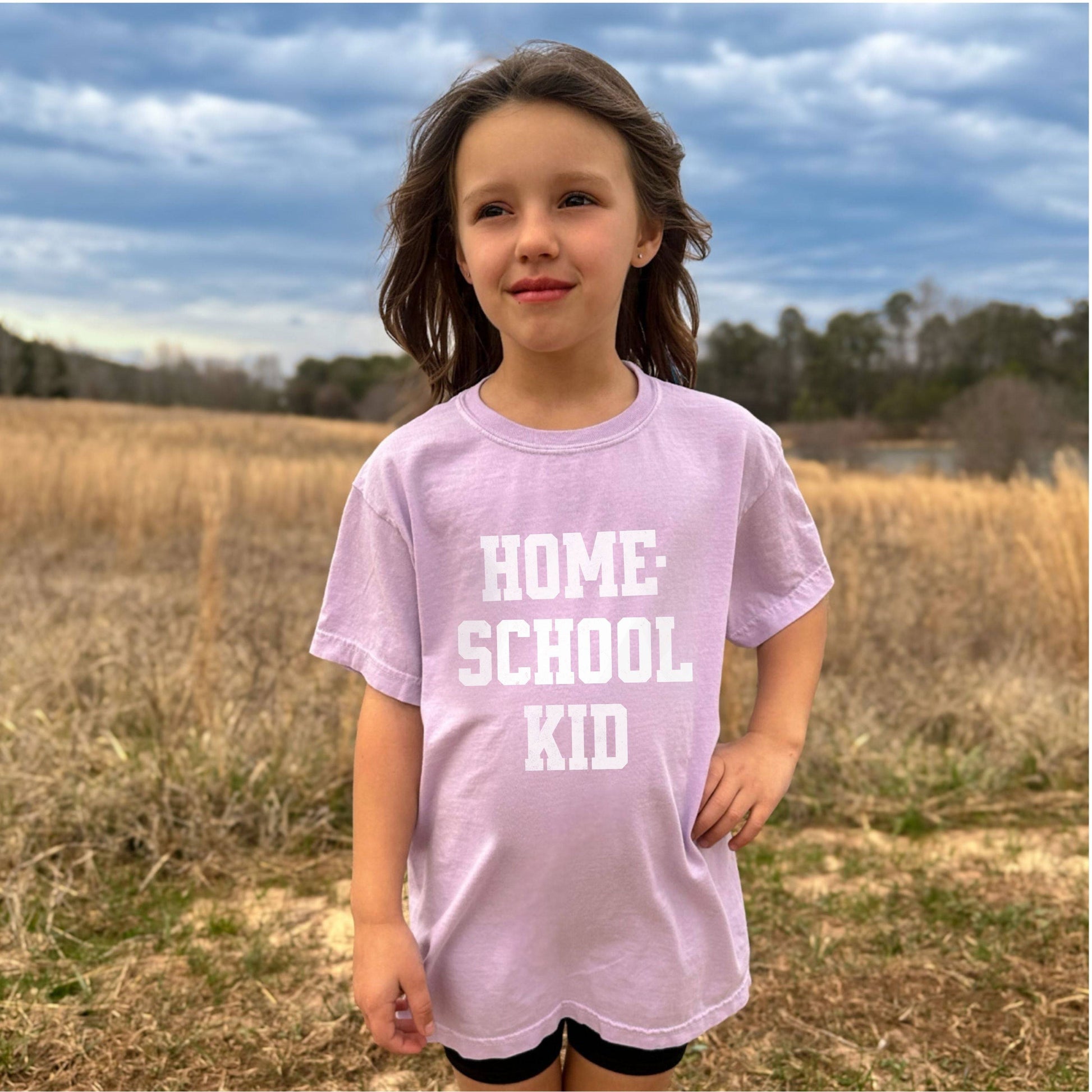orchid light purple shirt for homeschool kids home-school