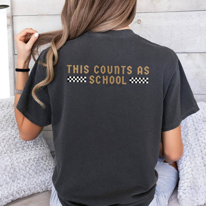 this counts as school shirt for moms and kids womens adult teen