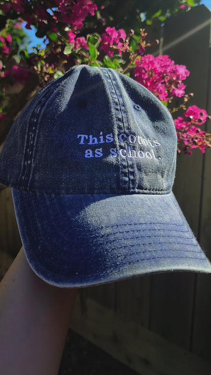 This Counts As School Vintage Cap for Homeschool Mom