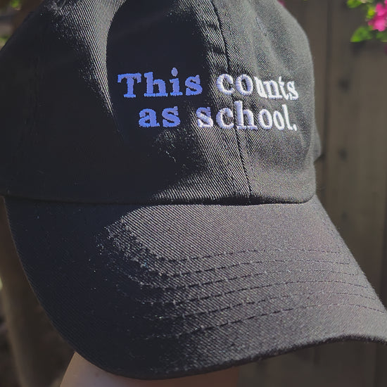 Embroidered This Counts As School for Homeschool Kids