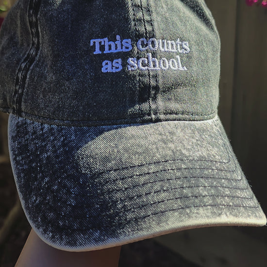 This Counts As School Vintage Cap for Homeschool Mom