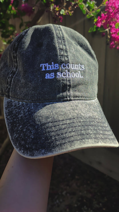 This Counts As School Vintage Cap for Homeschool Mom