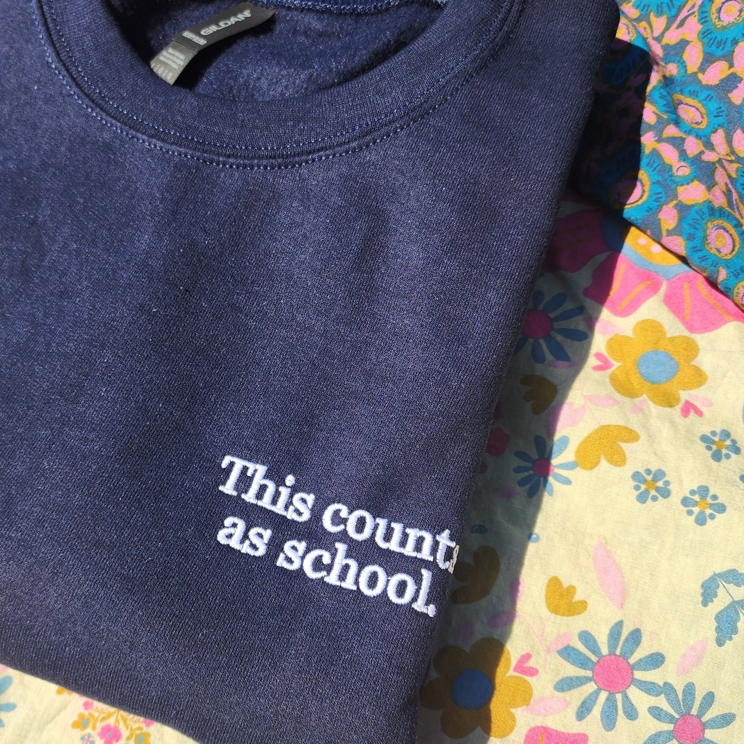 This Counts As School Unisex Adult Homeschool Sweatshirt 