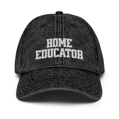 Embroidered Home Educator Vintage Hat for Homeschool MomsEmbroidered Home Educator Vintage Hat for Homeschool Moms