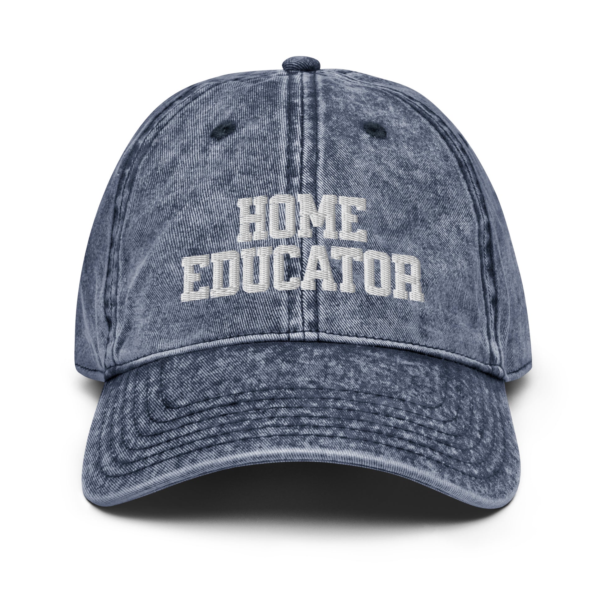 Embroidered Home Educator Vintage Hat for Homeschool Moms