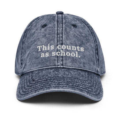 This Counts As School Vintage Cap for Homeschool Mom