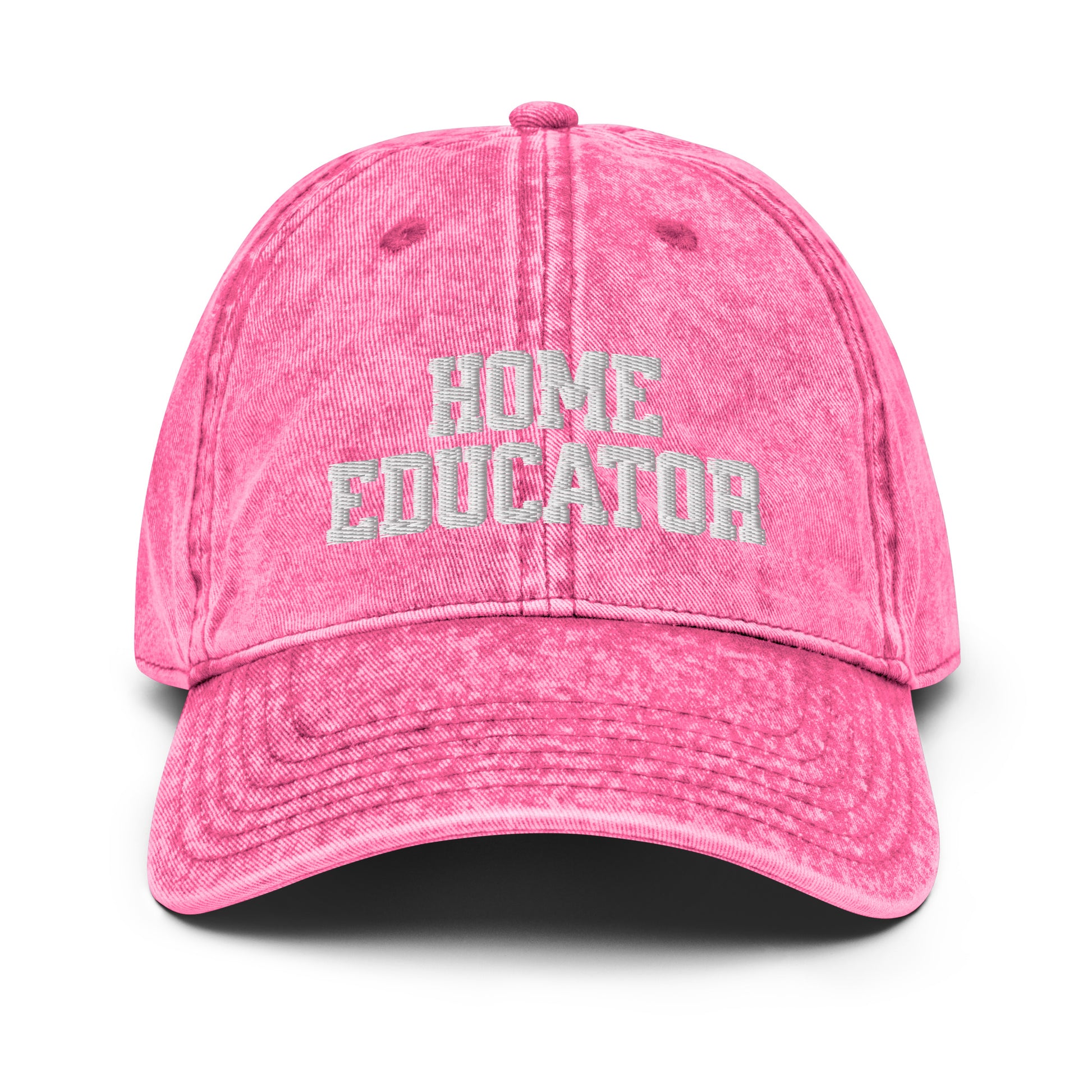 Embroidered Home Educator Vintage Hat for Homeschool Moms