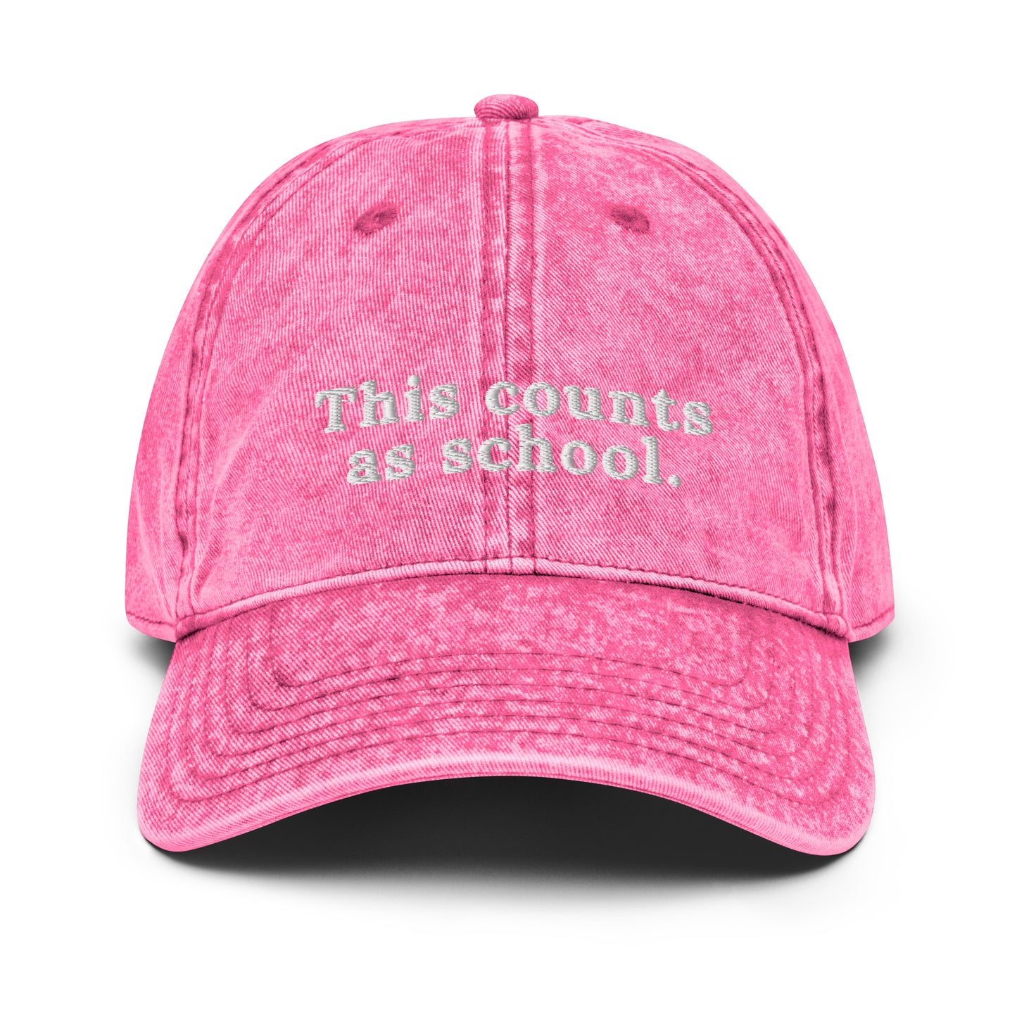 This Counts As School Vintage Cap for Homeschool Mom