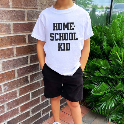 homeschool kid white shirt for kids