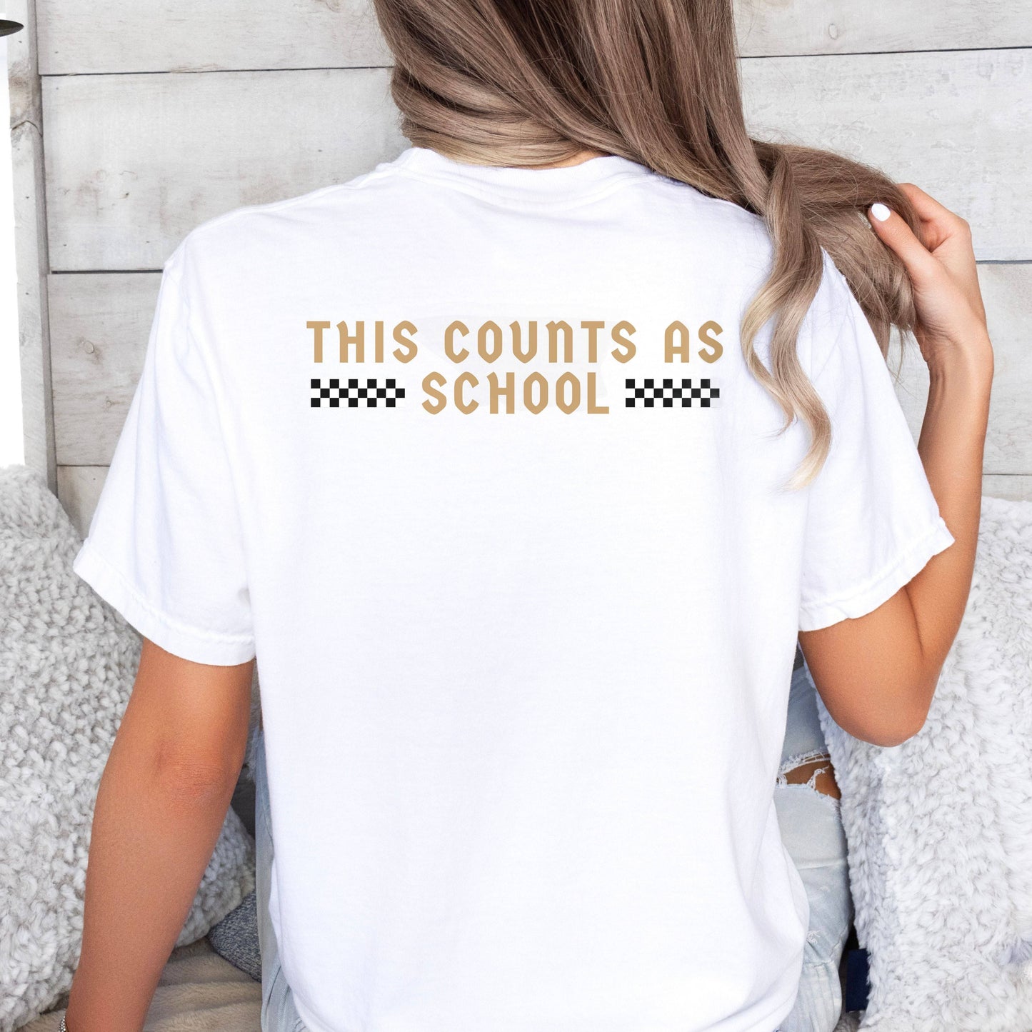 this counts as school shirt for moms and kids womens adult teen white funny
