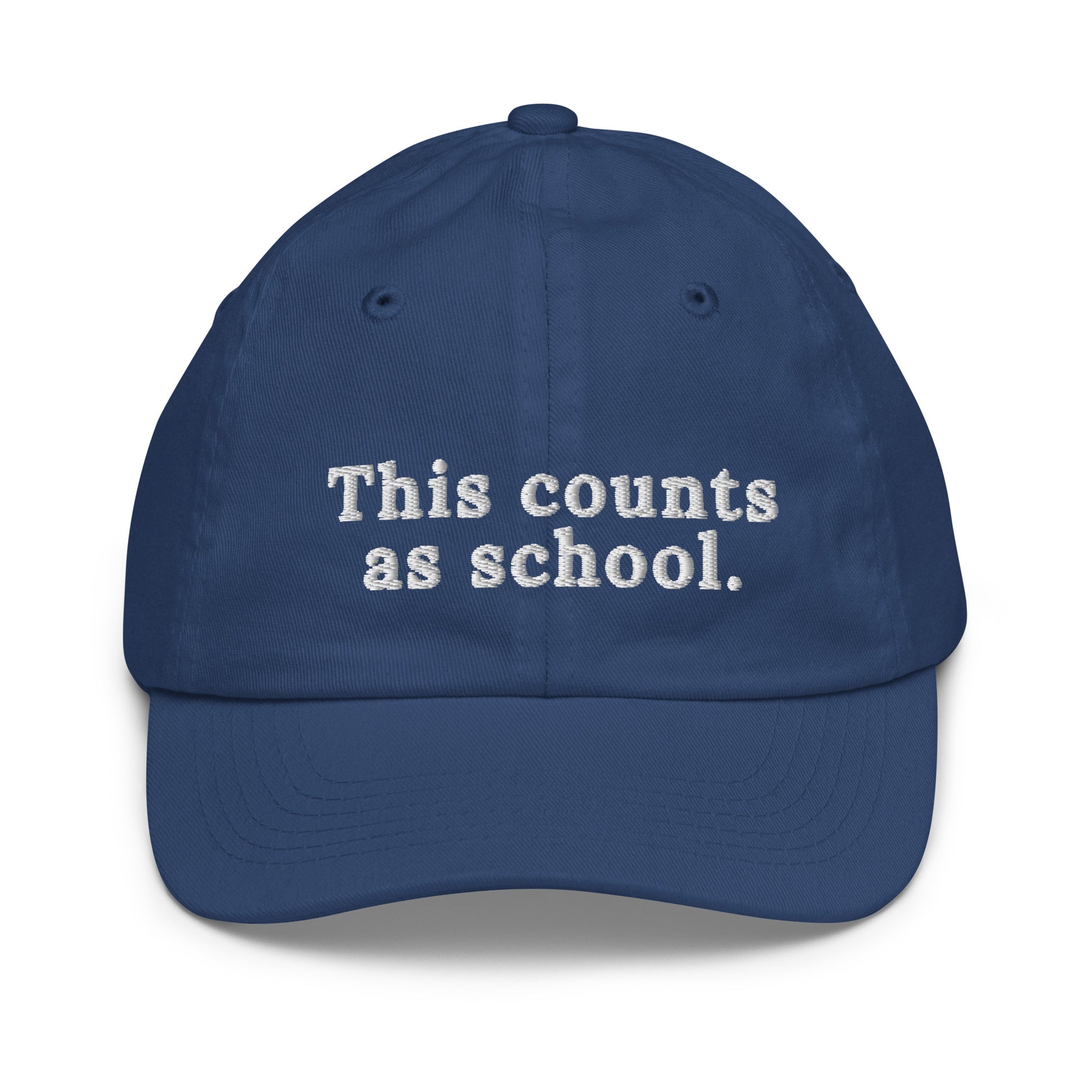 Embroidered This Counts As School for Homeschool Kids